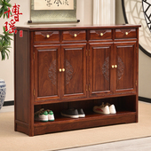 香樟木原木实木放鞋 柜防虫除臭玄关柜家用门口两三四门新中式 储物