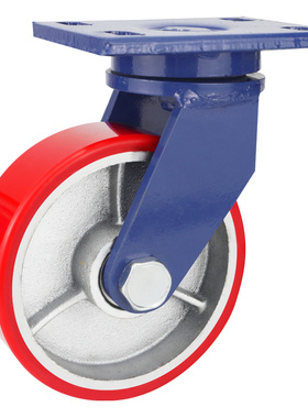 超重型脚轮4寸5寸6寸8寸10寸12寸聚氨酯万向轮耐磨铁芯pu轮省力轮