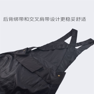 美发挂工衣理发店烫染围裙专业美发工具防污黑色围布中工染发围裙