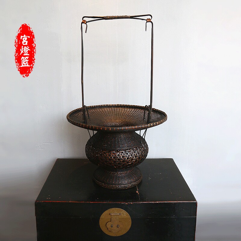 中华花艺花篮竹篮插花器皿竹筒隆盛篮中式篮宫灯篮竹器竹编禅意篮