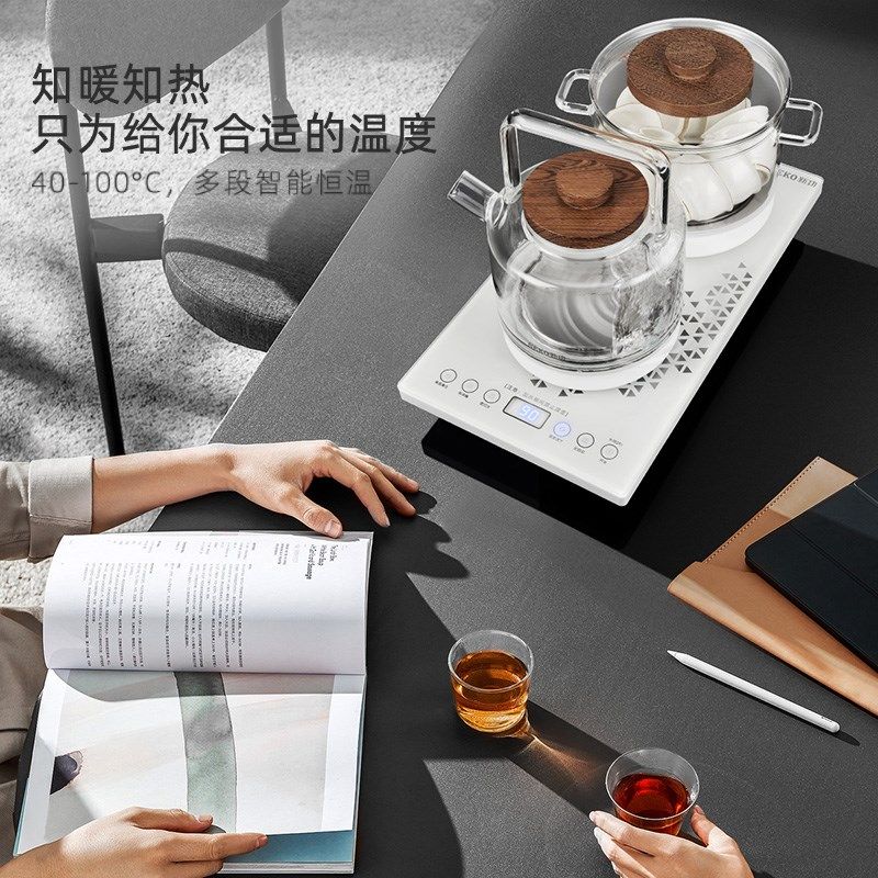 新功全自动底部上水电热水壶玻璃烧水壶泡茶一体嵌入式茶桌新款W6,厨房电器,电热水壶,淘宝优惠券,粉丝福利购,淘宝优惠卷