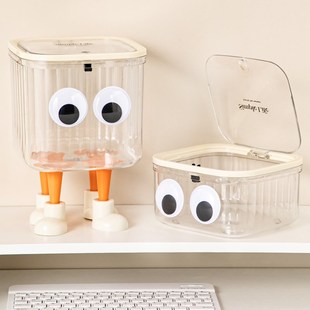 高颜值桌面弹盖垃圾桶家用厨房餐桌小号卧室床头轻奢车载透明纸篓