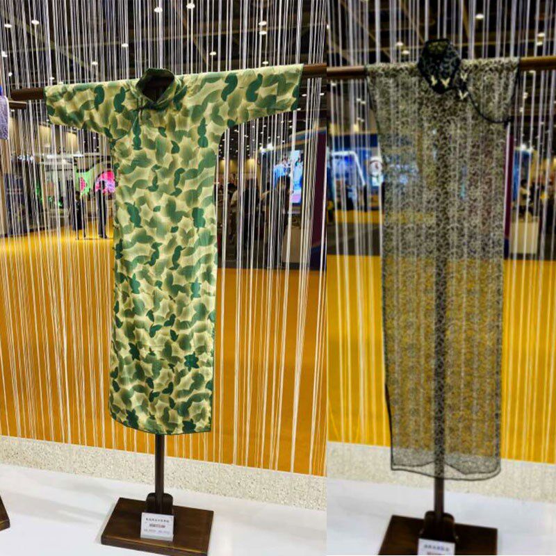 新中式旗汉服展示架旗袍模特落地架实木t型架子博物馆展销会挂架