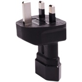 英标插座转换器 插头 小欧标转英标转换器 2圆脚转3方脚港版