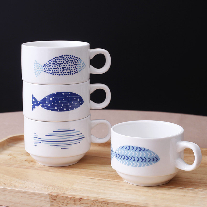 儿童陶瓷杯创意马克杯牛奶杯子可爱红茶杯小水杯茶杯早餐简约包邮