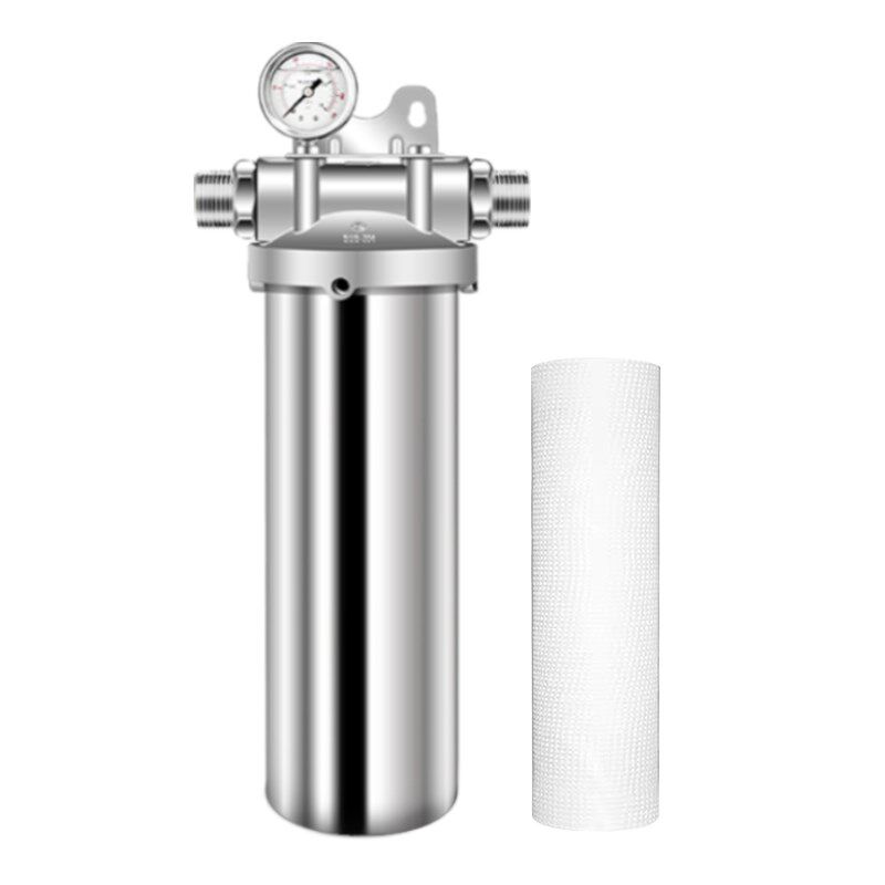 10寸20寸PP前置过滤器棉芯家用全屋泥沙工业自来水304不锈钢滤瓶
