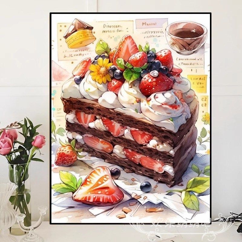 十字绣自己绣新款高颜值餐厅线绣美食蛋糕系列治愈系手工钻材料包,居家布艺,十字绣套件,淘宝优惠券,粉丝福利购,淘宝优惠卷