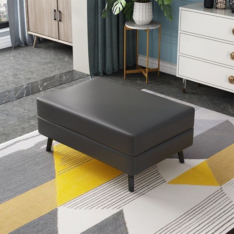 科技布轻奢沙发脚踏凳长方形塌客厅单个贵妃位边脚踩网红实木坐蹬