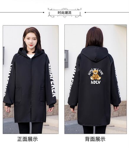 罩衣女大人加绒加厚围裙长袖家用厨房防水时尚秋冬工作服男士定制