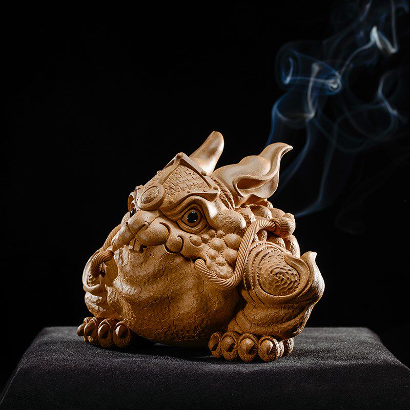 柏年堂 紫砂茶宠摆件 吉柏年 手工可养 招财 十二生肖金蟾 卯蟾