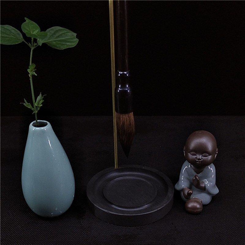 砚台石毛笔挂书法笔架展示架多功能毛笔笔架画笔架晾笔架接水笔挂