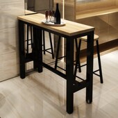 简约吧台桌家用餐桌靠墙小吧台桌客厅隔断玄关柜长条桌高脚桌吧台