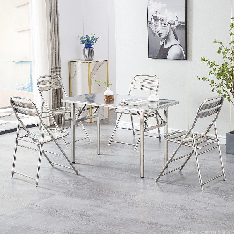 全不锈钢折叠方桌长方餐桌家用吃饭户外摆摊快餐门店烧烤排档办公,住宅家具,折叠桌,淘宝优惠券,粉丝福利购,淘宝优惠卷