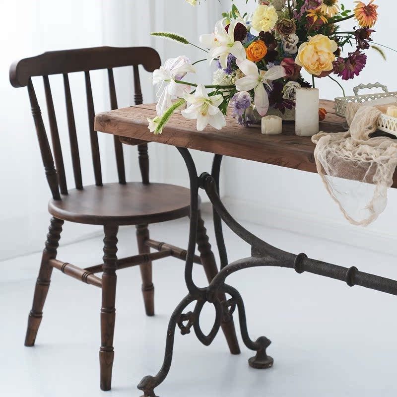 润家家居实木折叠咖啡桌原木复古做旧美式椭圆饭桌民宿蝴蝶桌茶桌,住宅家具,实木餐桌,淘宝优惠券,粉丝福利购,淘宝优惠卷