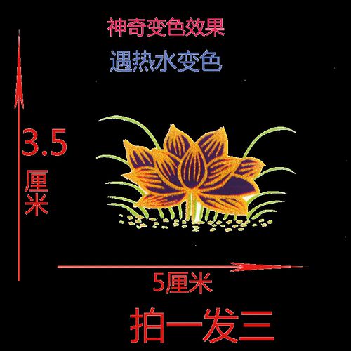 遇热水变色茶壶玻璃杯通用水壶贴纸温变贴纸