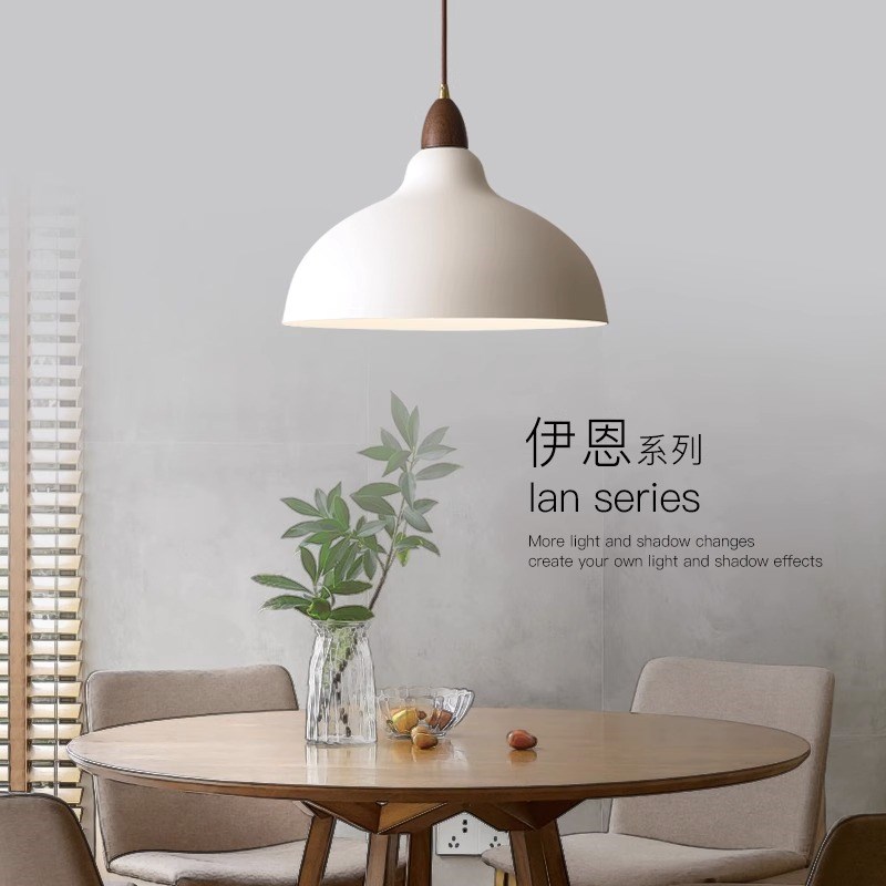 餐厅吊灯设计师款侘寂风床头客厅餐桌灯日式圆桌单头简约艺术吊灯