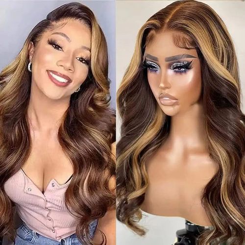 11A 13*4 frontal wig 180%Piano Body wave