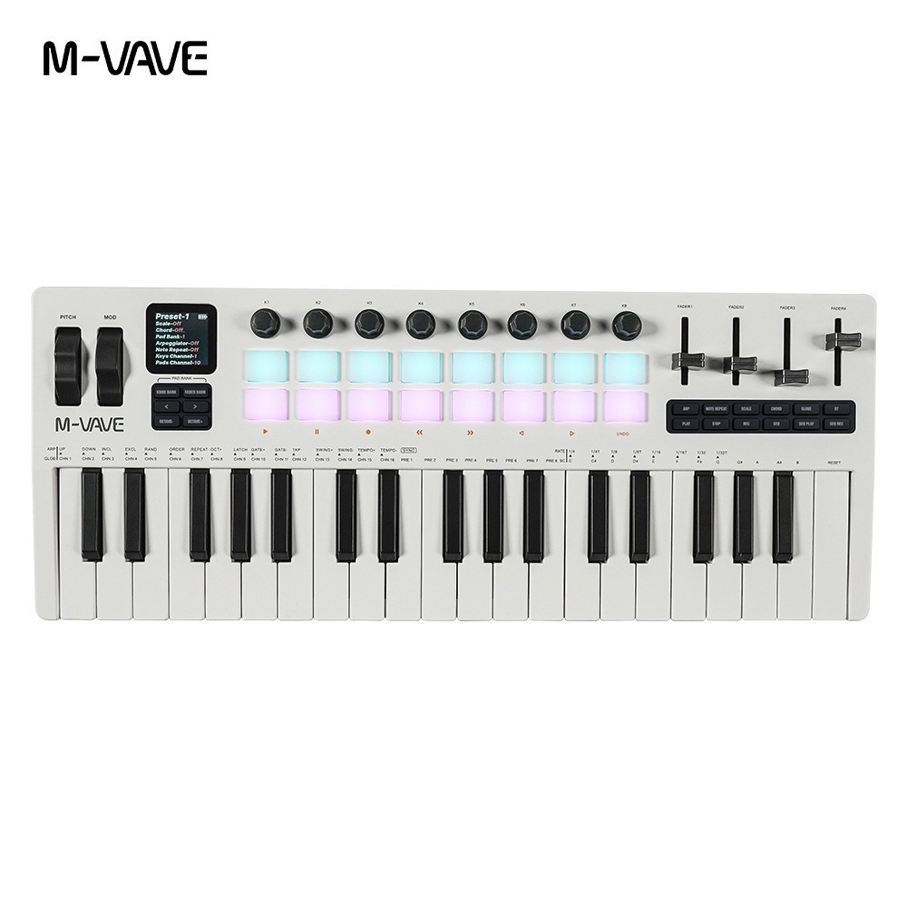 37键MIDI键盘合成器内置音源现场演奏移动便携制作电音编曲可充电图片