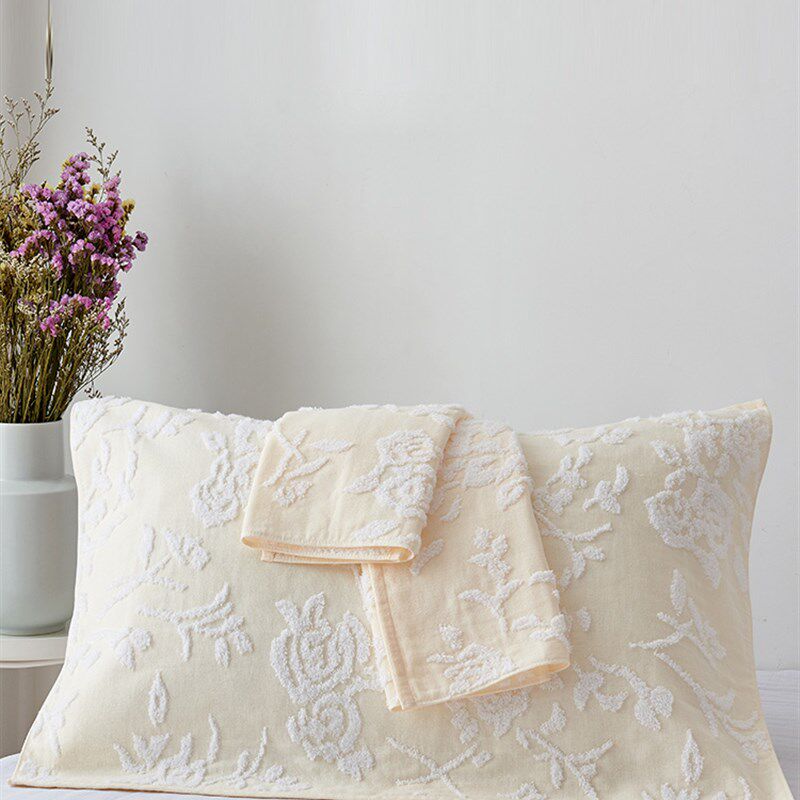 棉田全棉家用一对装枕巾纯棉纱布情侣单人枕头毛巾秋冬季吸汗柔软,床上用品,枕巾,淘宝优惠券,粉丝福利购,淘宝优惠卷