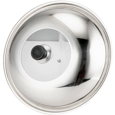 不锈钢锅盖家用炒菜锅盖子30-40cm炒锅组合盖通用无磁锅盖玻璃盖