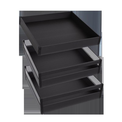 飞鸥厨房橱柜锅具碗碟拉篮储物平篮阻尼抽屉收纳碗篮工具篮可定制