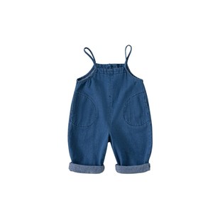 儿童牛仔背带裤男童春装2023新款男童裤子女童夏装衣服宝宝夏季潮