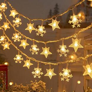 LED星星灯彩灯串灯满天星露营户外天幕夜市摆摊灯光氛围灯装饰灯