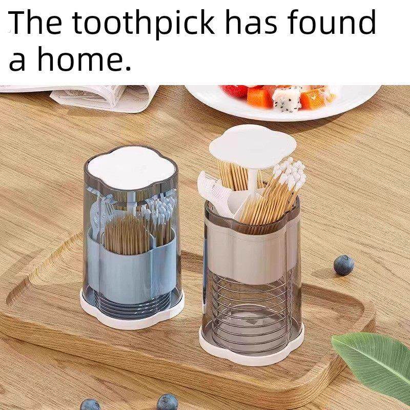 按压式牙线盒家用创意高级自动弹出牙签筒棉棒牙签盒高颜值棉签盒,收纳整理,牙签盒,淘宝优惠券,粉丝福利购,淘宝优惠卷