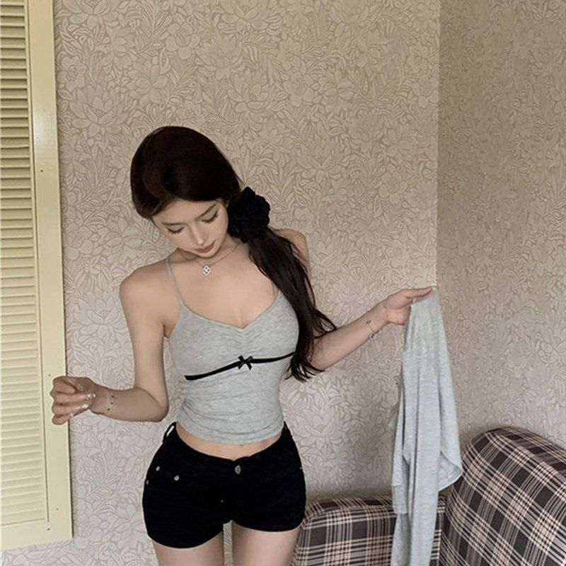 【纯纯心动】小个子穿搭短款开衫外套+蝴蝶结内搭吊带背心两件套,女装/女士精品,羊绒衫,淘宝优惠券,粉丝福利购,淘宝优惠卷