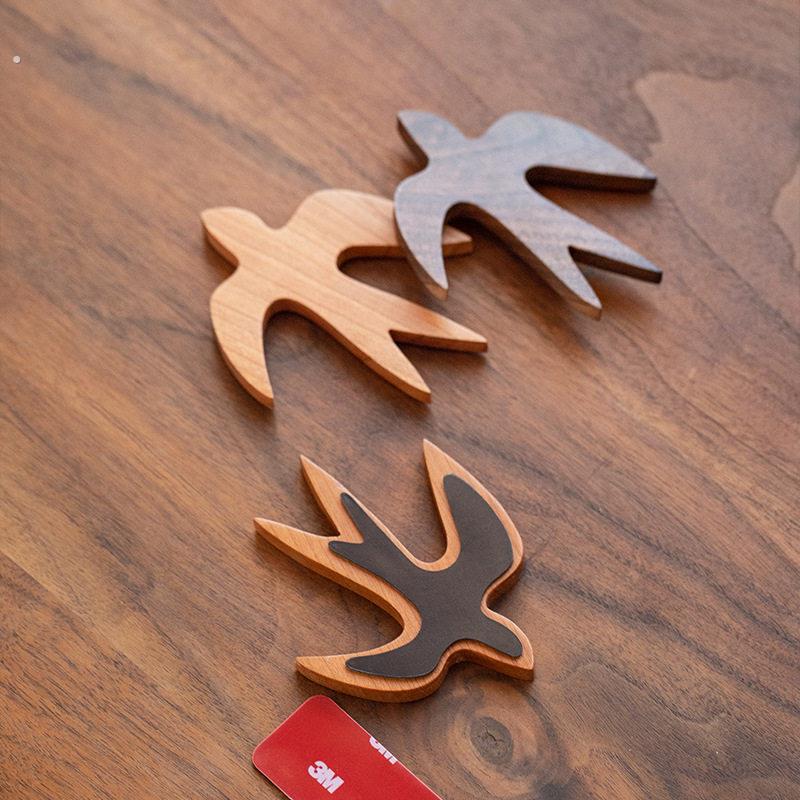 创意可爱立体燕子冰箱贴木质磁贴磁力贴冰箱动物磁性贴留言贴