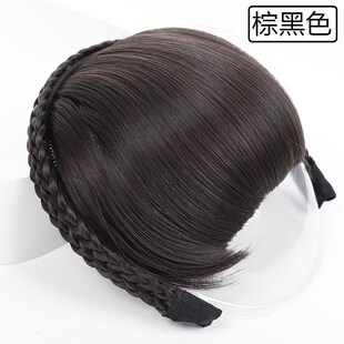 刘海假发片隐形无痕修脸发箍齐刘海假发女带刘海的头箍发卡假刘海
