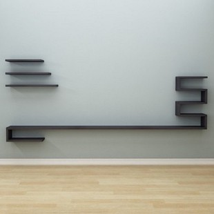 实木壁挂电视柜墙上置物架组合简约创意格子简易隔板层架客厅挂墙