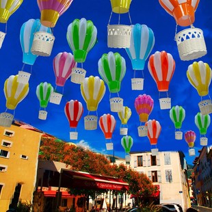 夏季塑料热气球吊饰商场中庭场景布置4S店展厅布置周年庆活动装饰