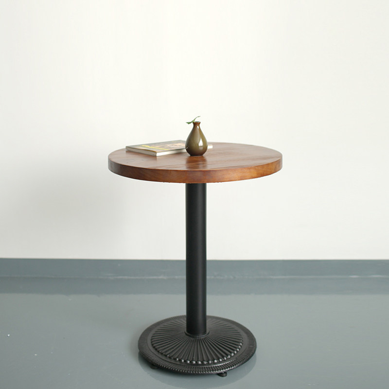 实木圆餐桌西餐厅咖啡厅桌子铁艺loft圆桌奶茶店甜品店桌椅组合,住宅家具,板木餐桌,淘宝优惠券,粉丝福利购,淘宝优惠卷