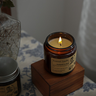 可爱日子 复古植物香薰蜡烛 清香助眠放松心情 法式生活摆件礼物