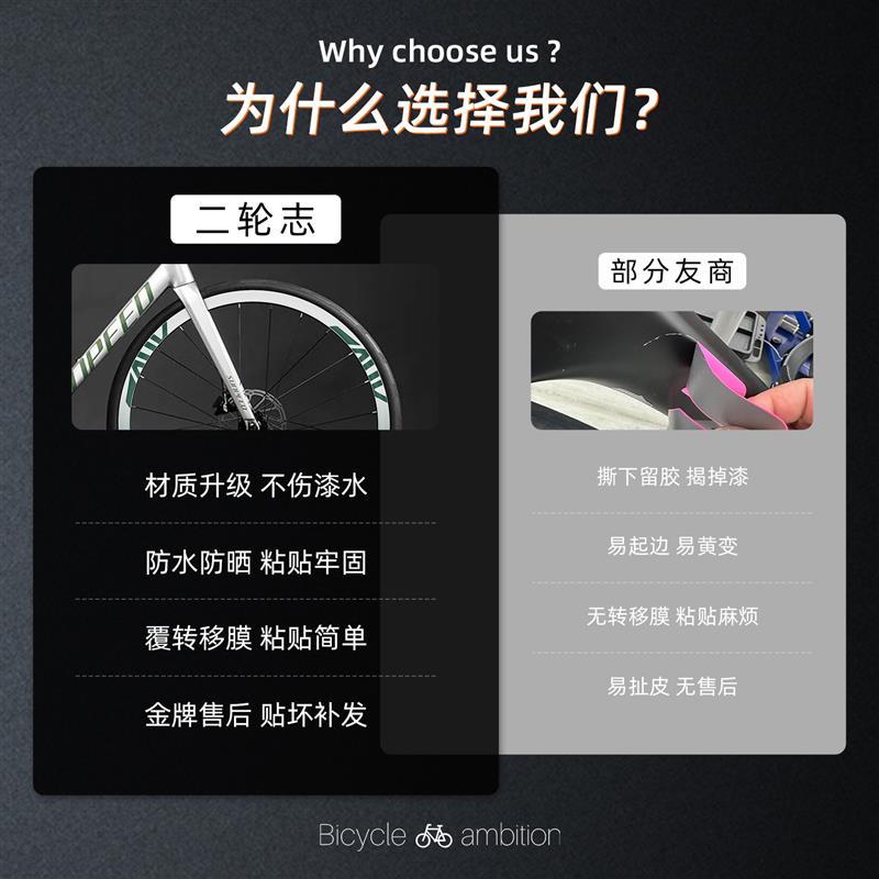 适用于速比特阿童木公路自行车轮组轮毂改色贴纸轮胎涂装保护贴膜