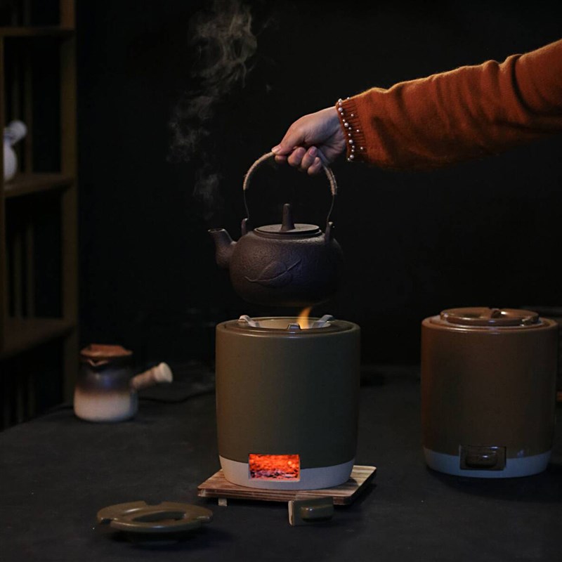 富强炉第五代升级版正品平替围炉煮茶炭炉烧水烤火泥碳手工强火力图片