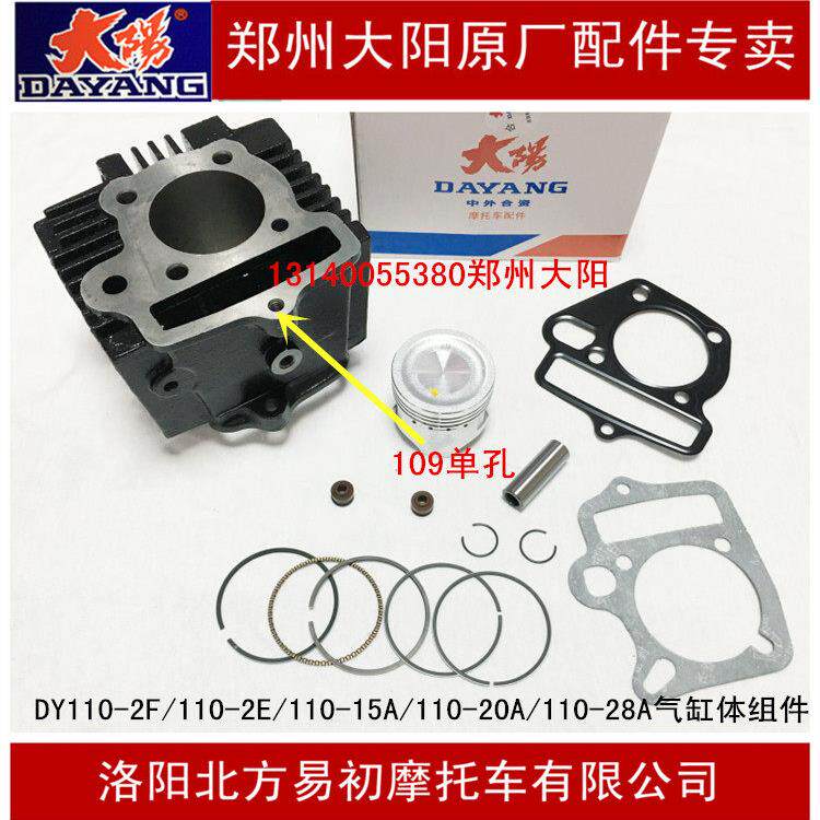大阳机车配件DY110-2F-2E/110-15A-20A-28A套缸气缸体活塞环