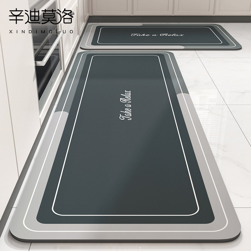 厨房地垫防滑防油可擦免洗软硅藻泥吸水耐脏l形脚垫防脏防水地毯,居家布艺,厨房地垫,淘宝优惠券,粉丝福利购,淘宝优惠卷