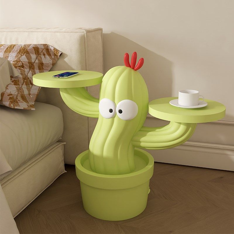 奶油风创意小仙人掌边几桌角几可移动客厅茶几沙发床头柜落地摆件,住宅家具,角几/边几,淘宝优惠券,粉丝福利购,淘宝优惠卷