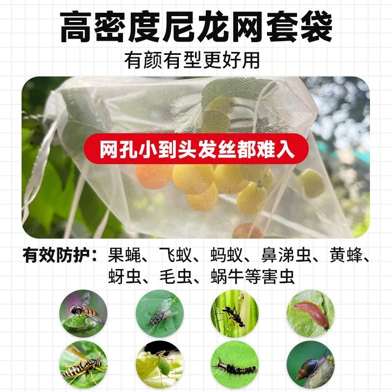 水果套袋防虫防鸟专用网袋疏水透光水果专用袋露天透气透明保护袋,农机/农具/农膜,水果套袋/果袋,淘宝优惠券,粉丝福利购,淘宝优惠卷