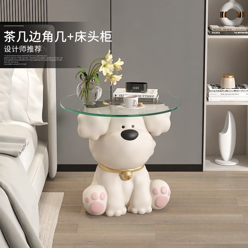 奶油风大熊客厅落地摆件装饰电视柜沙发旁边几茶几床头柜乔迁礼物