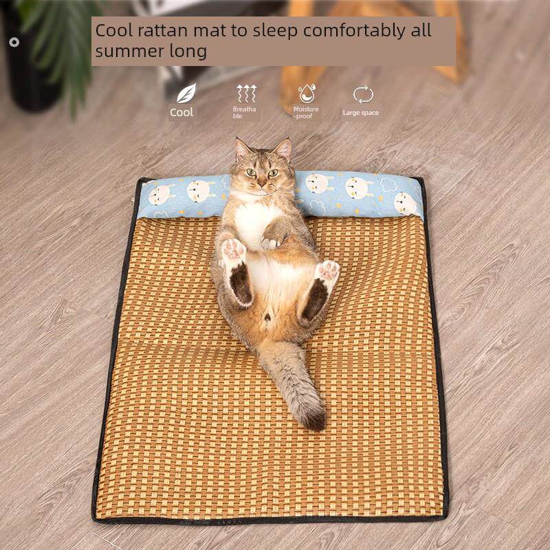 狗屋和猫屋,夏季垫巢,可洗涤,散热,凉爽和可爱的猫公主风格垫