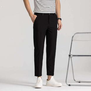 夏季九分免烫西裤男商务伴郎服西装裤子男青年韩版通勤男士休闲裤