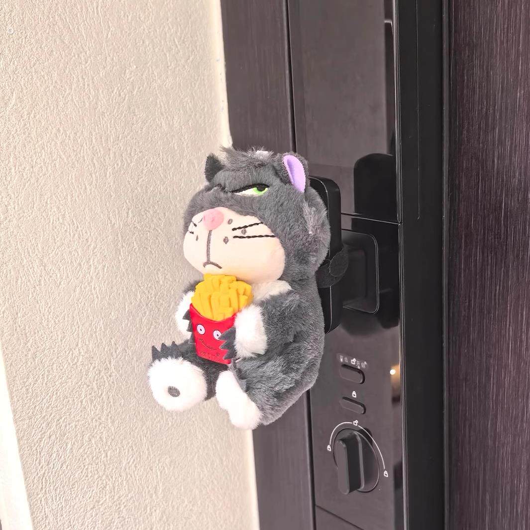 路西法门把手装饰摆饰智能门密码锁保护套静音防撞家用入户门卧室