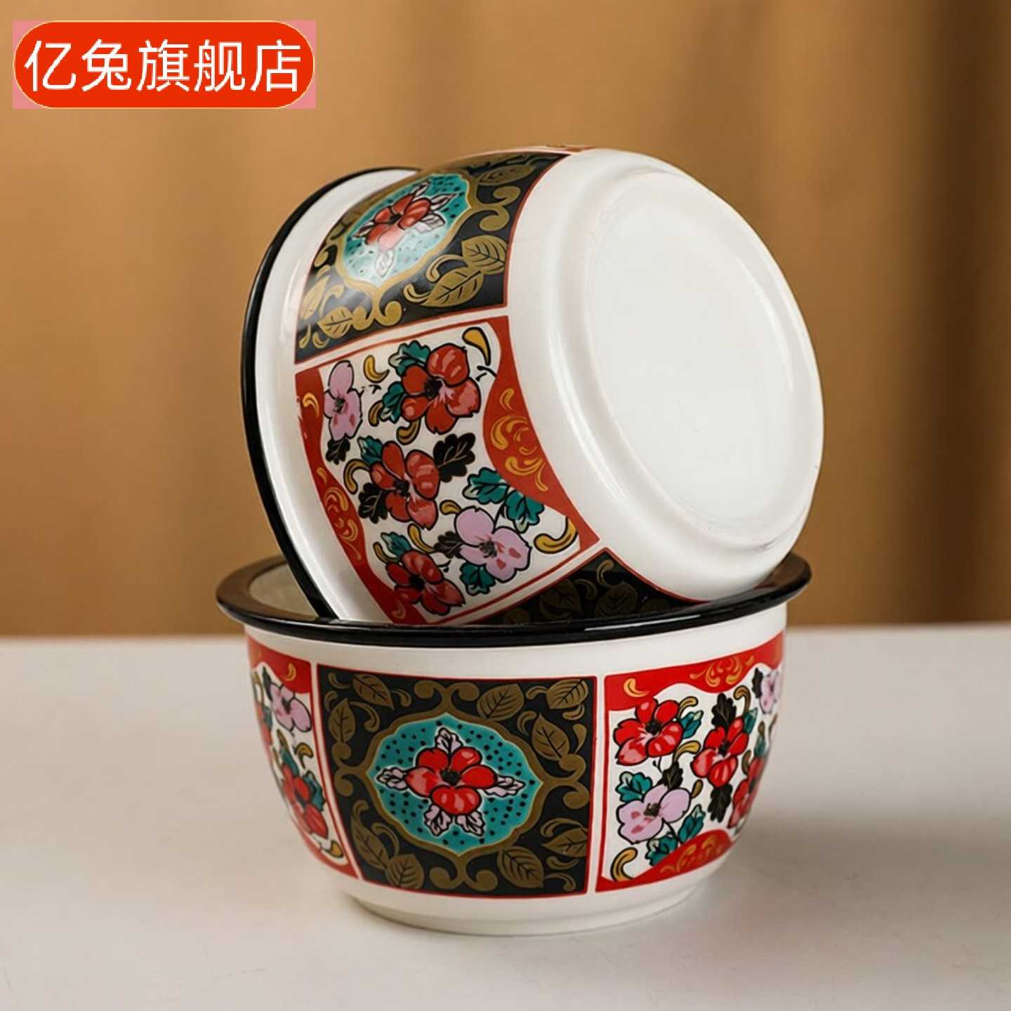 创意陶瓷碗套装|复古花卉甜品