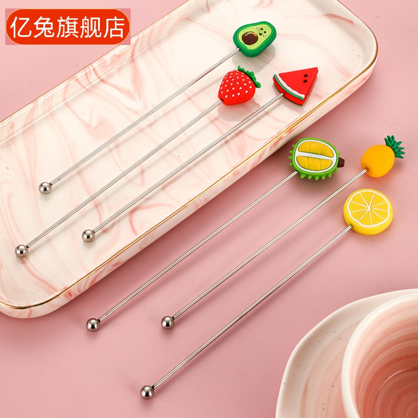 圣诞创意公仔头硅胶咖啡勺水果叉