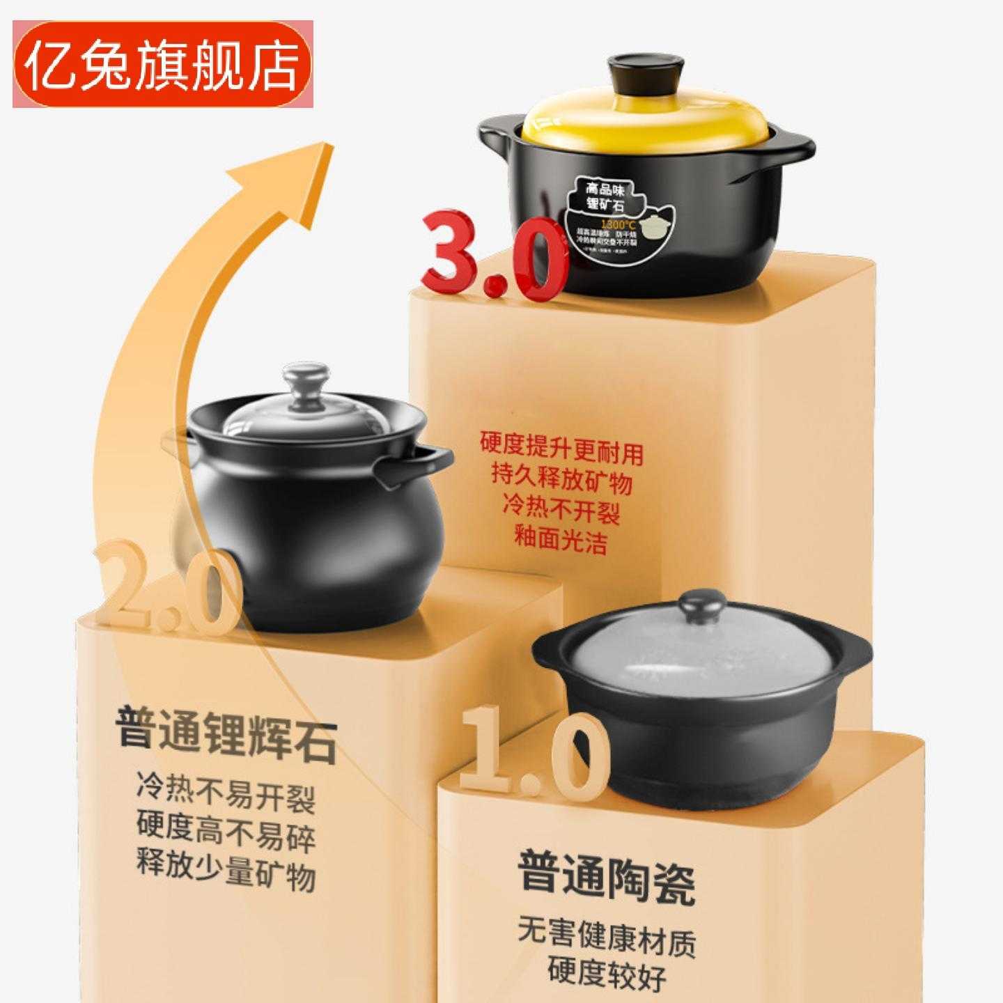 砂锅炖锅专用耐高温陶瓷煲汤锅