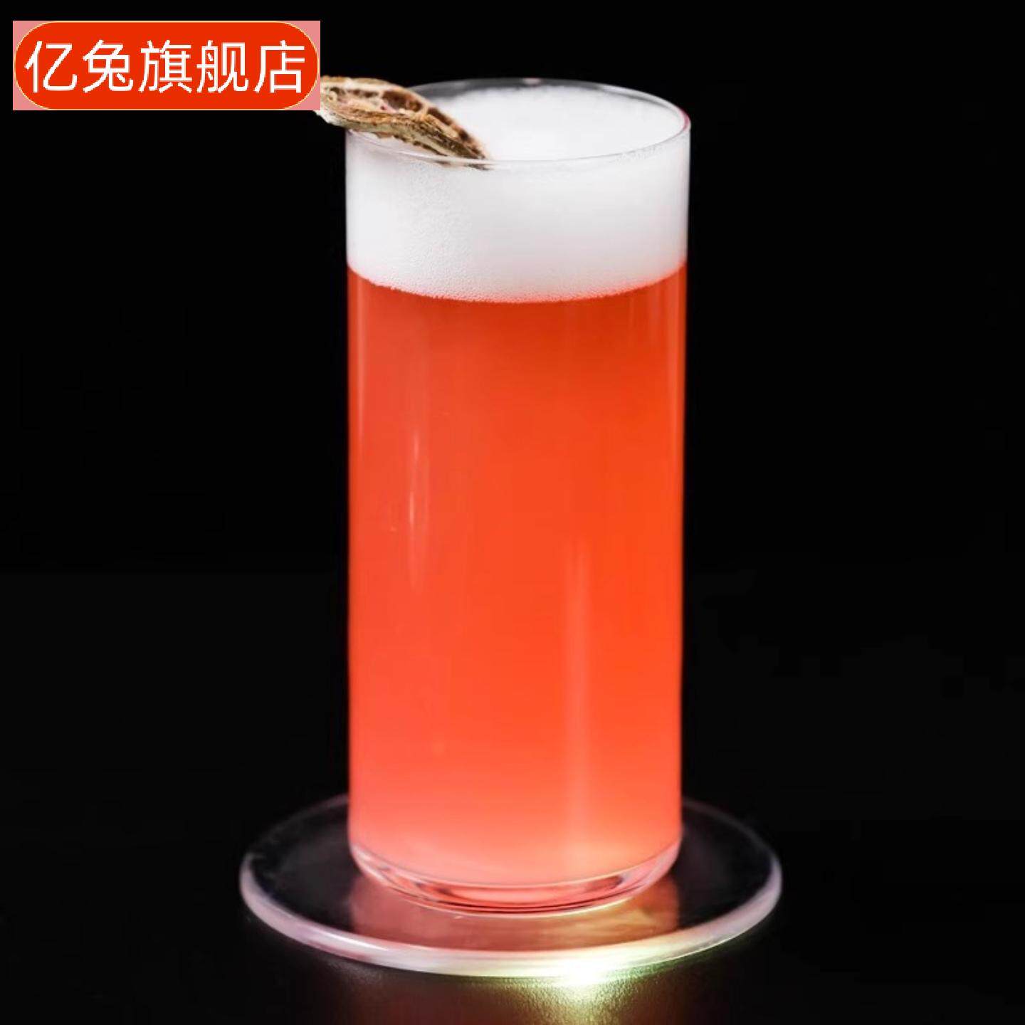 超薄透明发光杯垫酒吧鸡尾酒奶茶