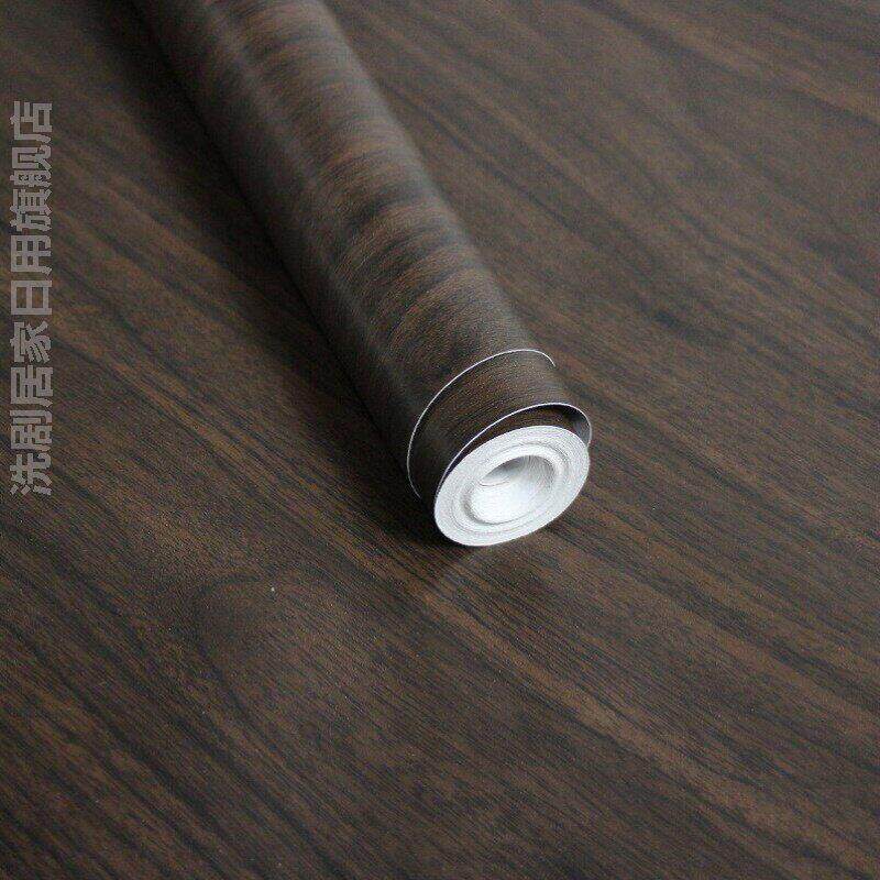 胡桃木色贴纸家俱翻新改色自黏贴纸木柜茶几防水贴膜加厚桌面贴纸